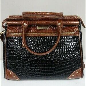 Samantha Brown Croco-Embossed Dowel Bag Purse